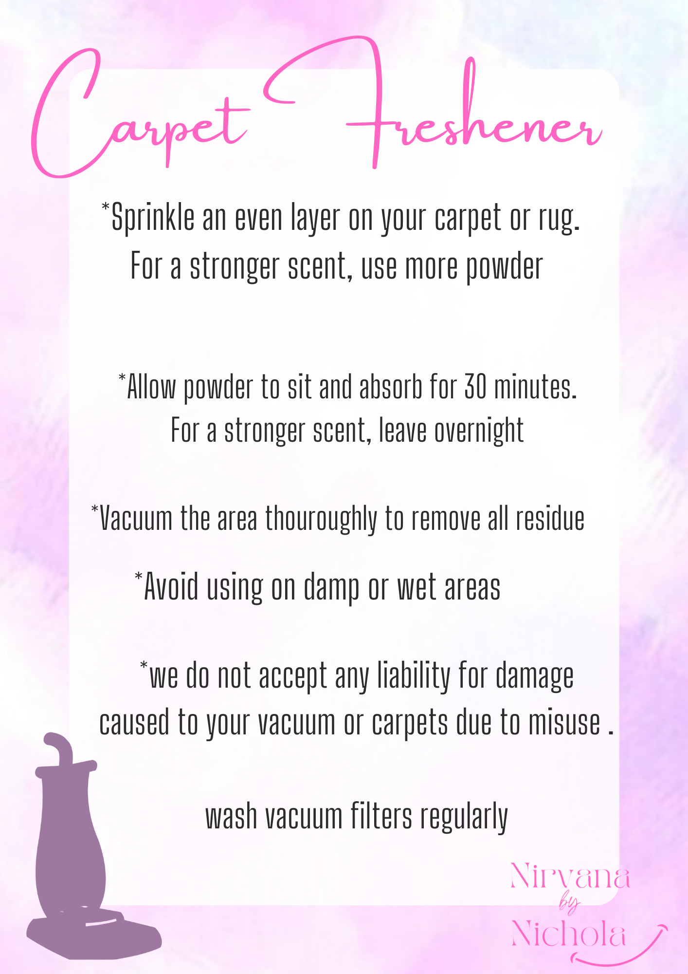 Carpet Freshener ~ Sweet & Fruity Scents