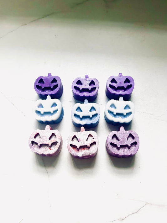 Wax Carved Pumpkins (3 in pack) ~ Halloween / Autumn