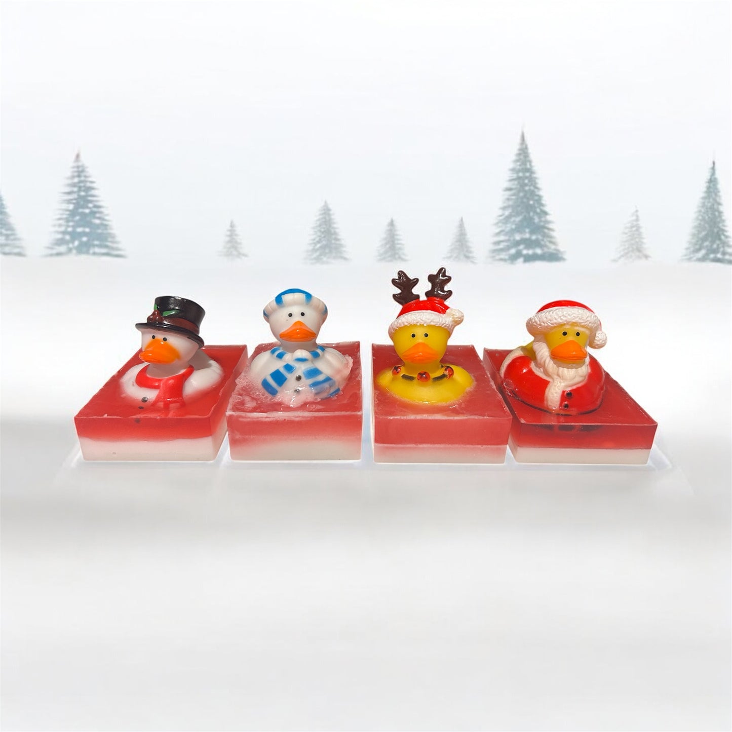 Christmas Rubber Duck Topped Soap