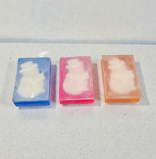 Christmas Snowman Soap Bar